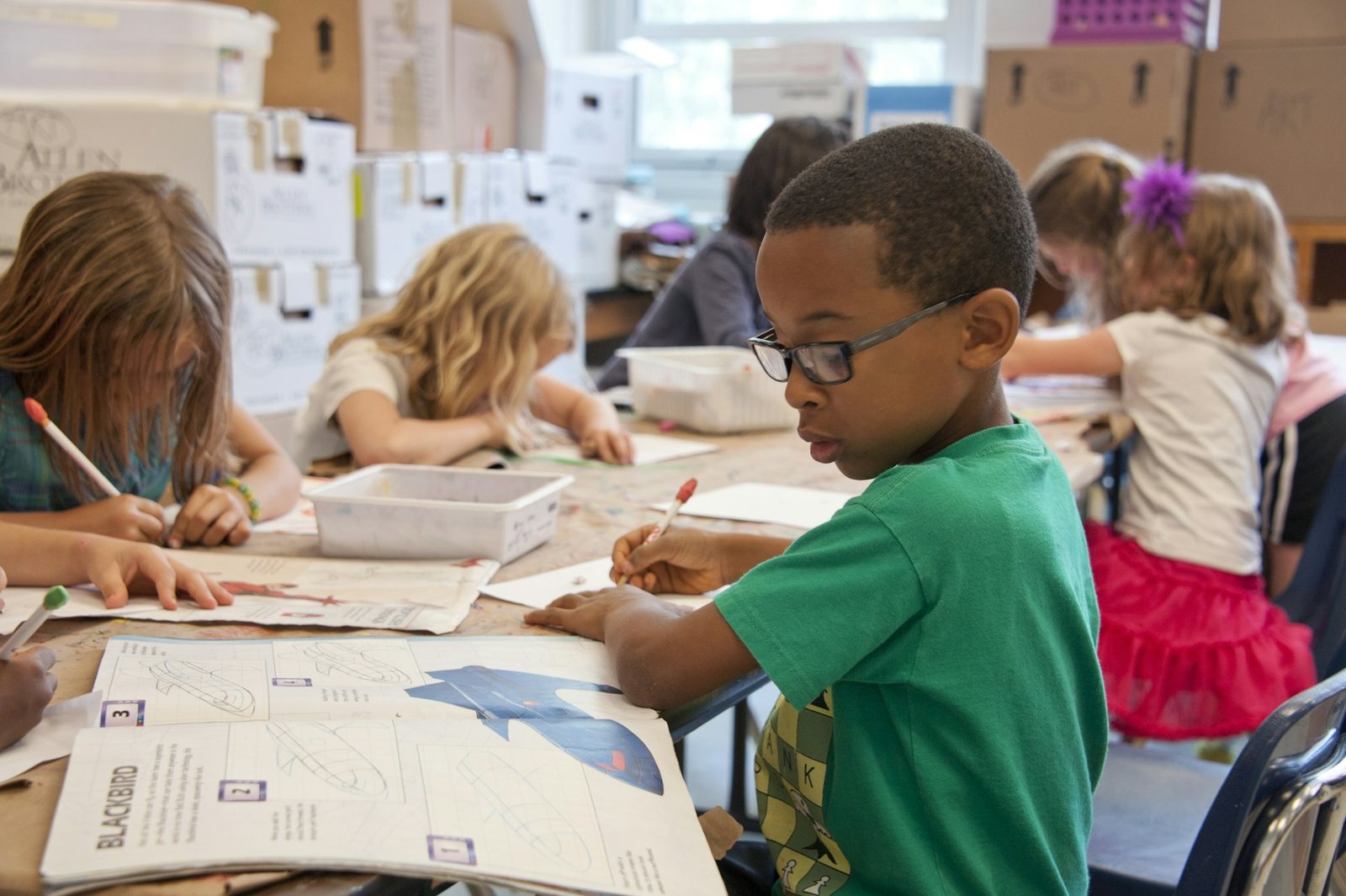School children in the classroom